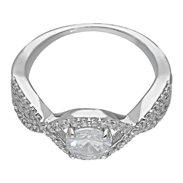 Sterling Silver 925 Infinity Knot Solitaire Ring - FKJRNSL2932