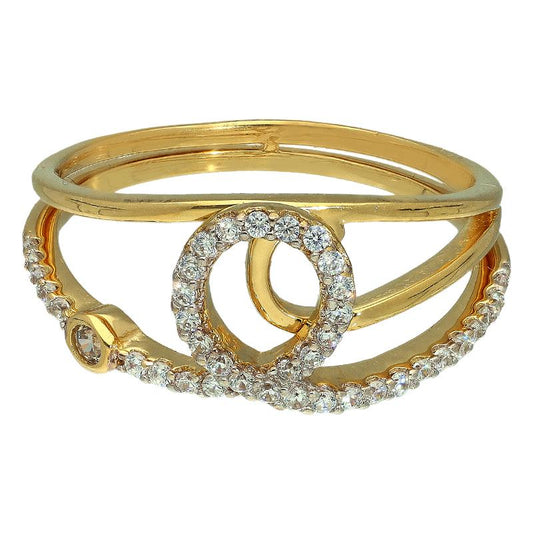 Sterling Silver 925 Gold Plated Ring - FKJRNSL2939