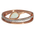 خاتم فضة استرليني 925 مطلي بالذهب الوردي على شكل ورقة شجر - FKJRNSL2943