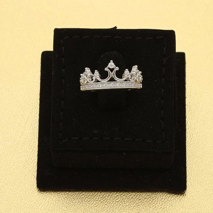 Sterling Silver 925 Crown Shaped Ring - FKJRNSL2936