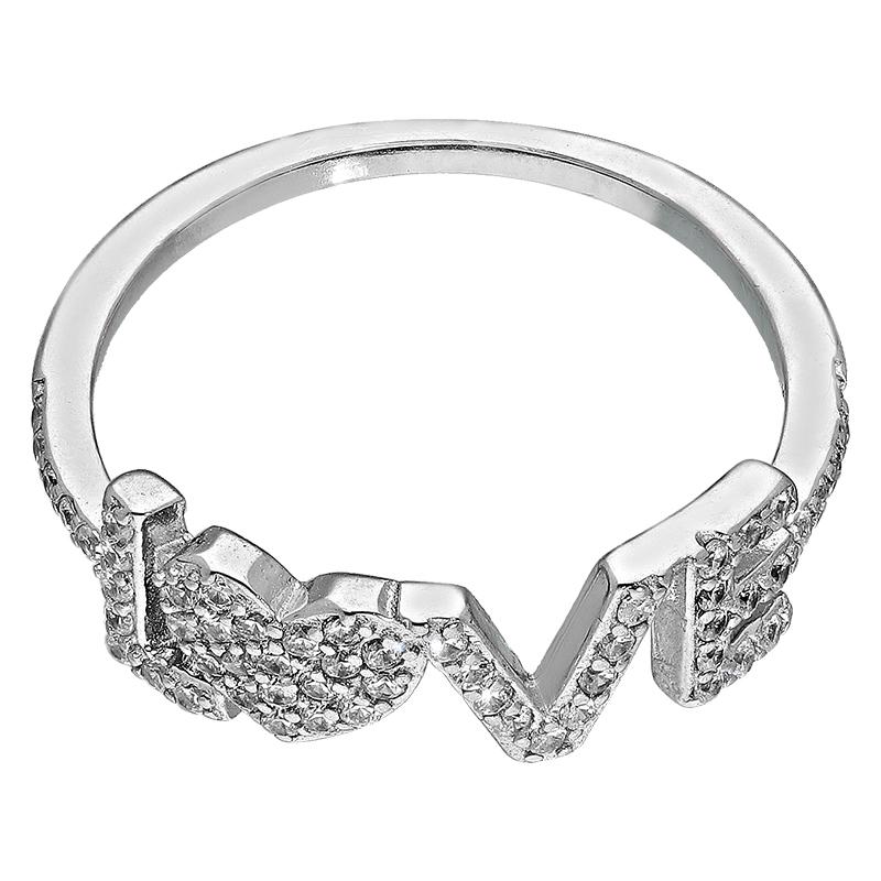 Sterling Silver 925 Love Ring - FKJRNSL2947