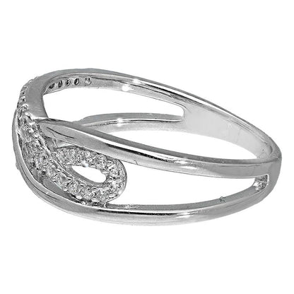 Sterling Silver 925 Infinity Shaped Ring - FKJRNSL2951