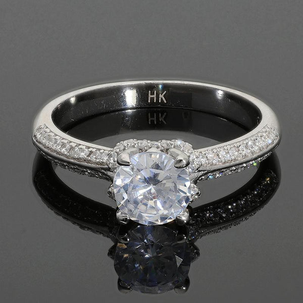 Sterling Silver 925 Solitaire Ring - FKJRNSL2955
