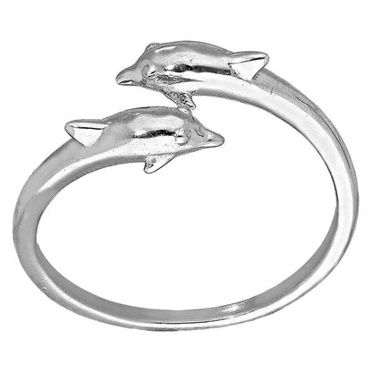 Sterling Silver 925 Dolphin Ring - FKJRNSL2957