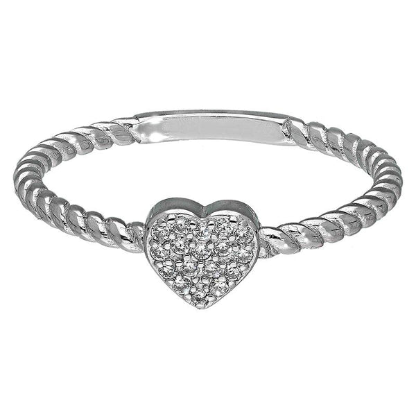 Sterling Silver 925 Heart Ring - FKJRNSL2963