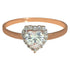 Sterling Silver 925 Rose Gold Plated Heart Solitaire Ring - FKJRNSL2973