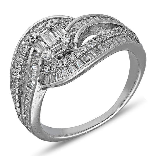 Sterling Silver 925 Spiral Shaped Ring - FKJRNSL2989