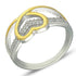 خاتم فضة استرليني 925 مزدوج اللون - FKJRNSL2993
