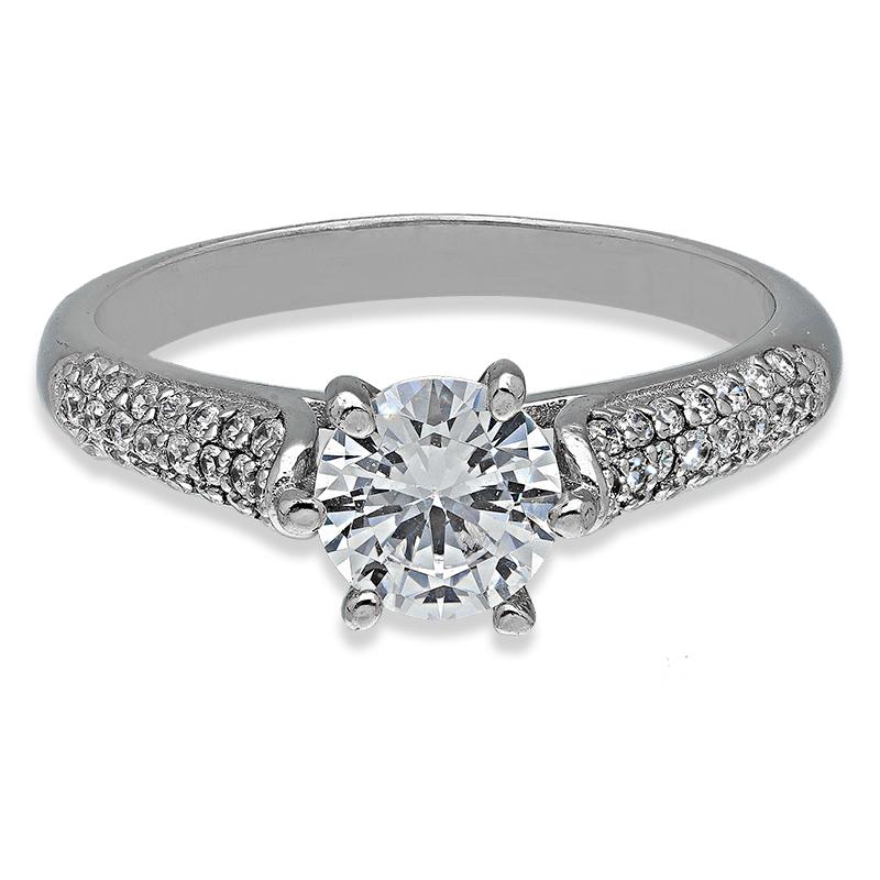 Sterling Silver 925 Solitaire Ring - FKJRNSL2997