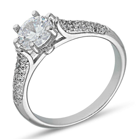 Sterling Silver 925 Solitaire Ring - FKJRNSL2997