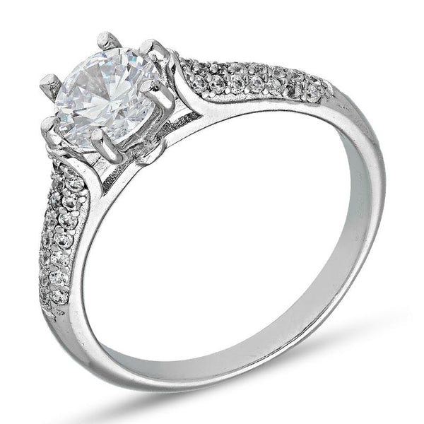 Sterling Silver 925 Solitaire Ring - FKJRNSL2997