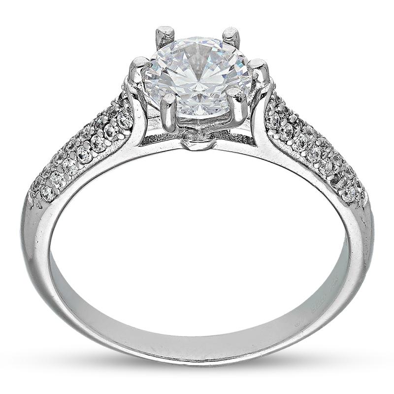 Sterling Silver 925 Solitaire Ring - FKJRNSL2997