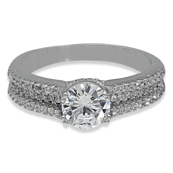 Sterling Silver 925 Solitaire Ring - FKJRNSL2998