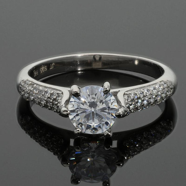 Sterling Silver 925 Solitaire Ring - FKJRNSL2997