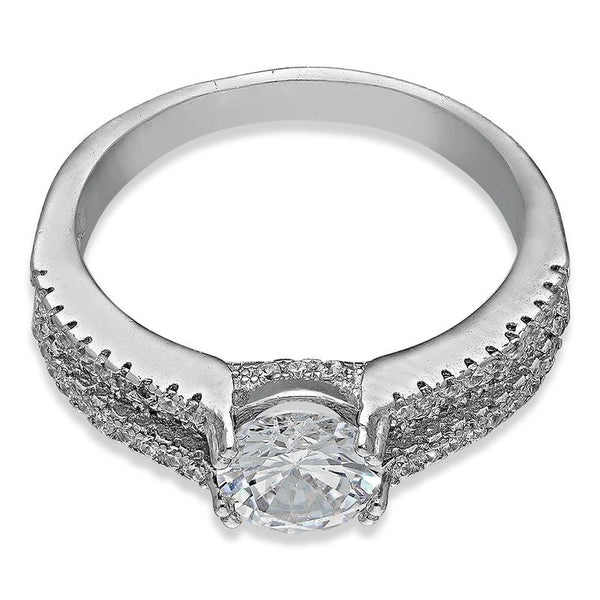 Sterling Silver 925 Solitaire Ring - FKJRNSL2998