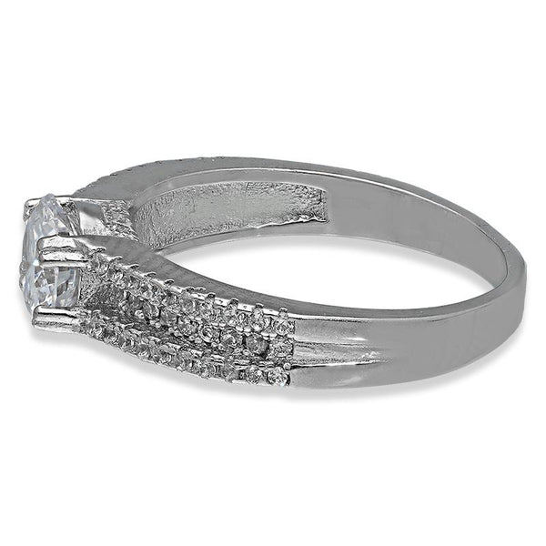 Sterling Silver 925 Solitaire Ring - FKJRNSL2998