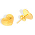 Gold Heart Shaped Stud Earrings 18KT - FKJERN18KU3011