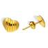 Gold Heart Shaped Stud Earrings 18KT - FKJERN18KU3020