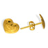 Gold Heart Shaped Stud Earrings 18KT - FKJERN18KU3021