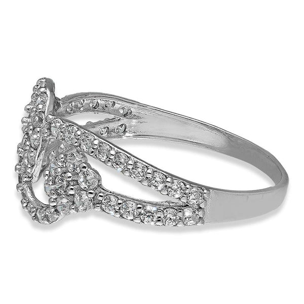 Sterling Silver 925 Knot Ring - FKJRNSL3004