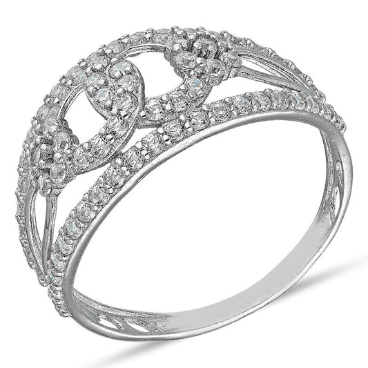 Sterling Silver 925 Knot Ring - FKJRNSL3005