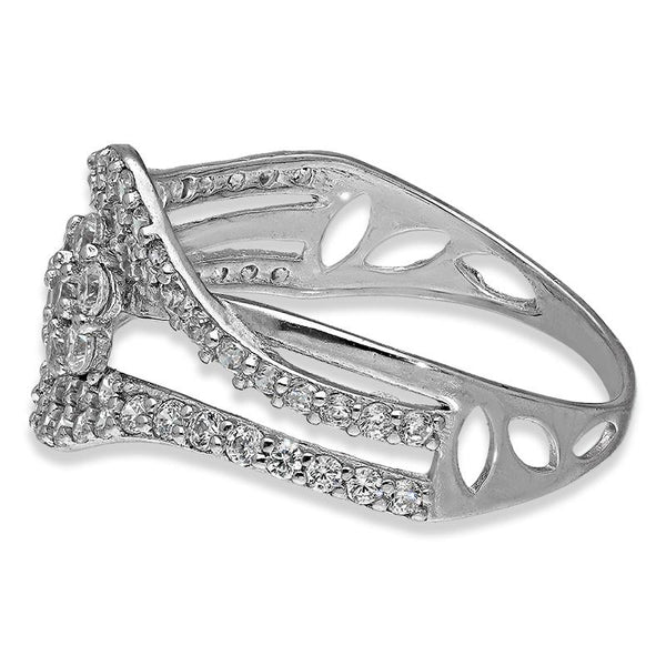 Sterling Silver 925 Flower Ring - FKJRNSL3011
