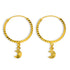 Gold Hanging Moon Slice Hoop Earrings 18KT - FKJERN18KU3024