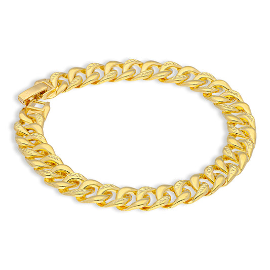 Gold Curb Bracelet 18KT - FKJBRL18KU1002