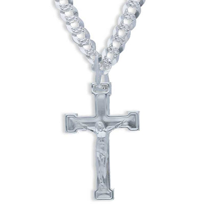 Sterling Silver 925 Necklace (Chain with Cross Pendant) - FKJNKLSLU1083