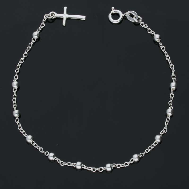 Sterling Silver 925 Rosary Bracelet - FKJBRLSLU1028