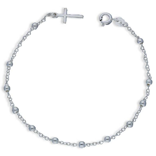 Sterling Silver 925 Rosary Bracelet - FKJBRLSLU1028