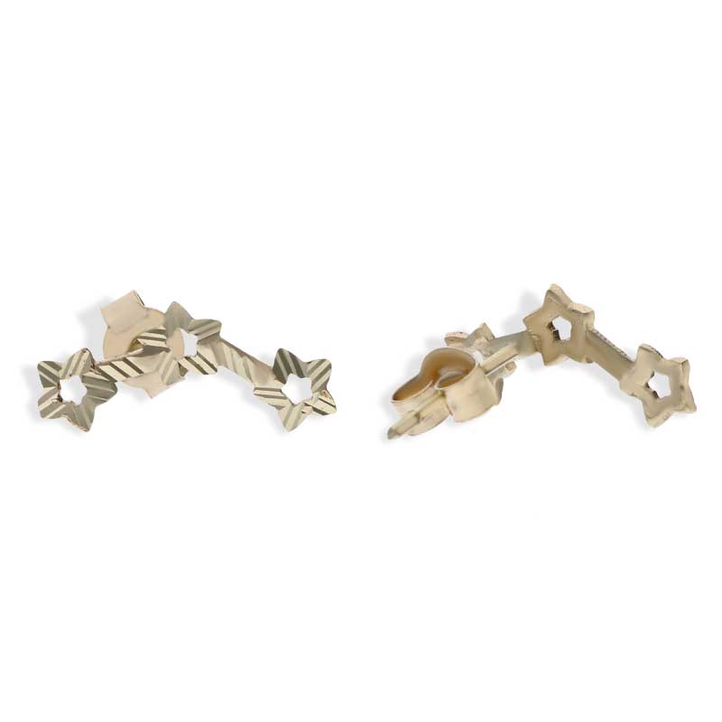 Gold Stars Stud Earrings 18KT - FKJERN18KU3071
