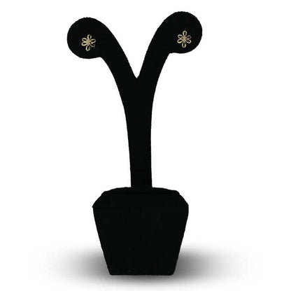 Gold Flower Stud Earrings 18KT - FKJERN18KU3068