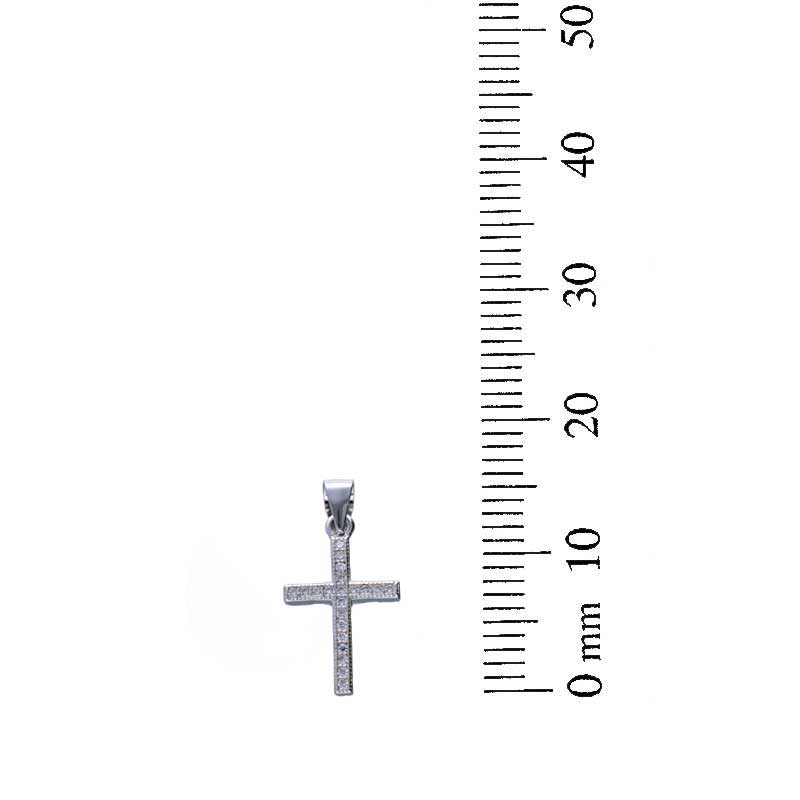 طقم قلادة من الفضة الإسترليني عيار 925 على شكل صليب (عقد وأقراط) - FKJNKLSTSLU2020
