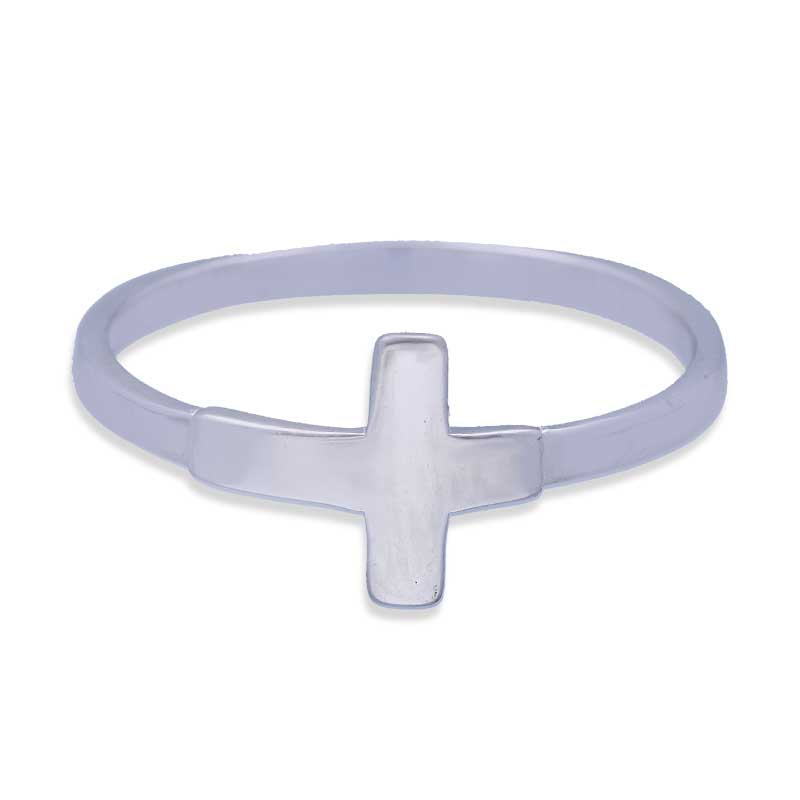 خاتم من الفضة الإسترليني عيار 925 على شكل صليب - FKJRNSLU2018