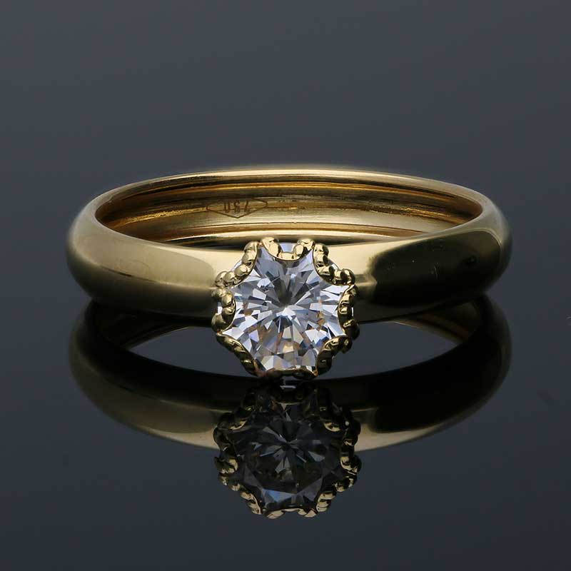 Gold Solitaire Ring 18KT - FKJRN18KU2031