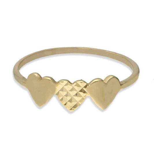 Gold Hearts Shaped Ring 18KT - FKJRN18KU2022