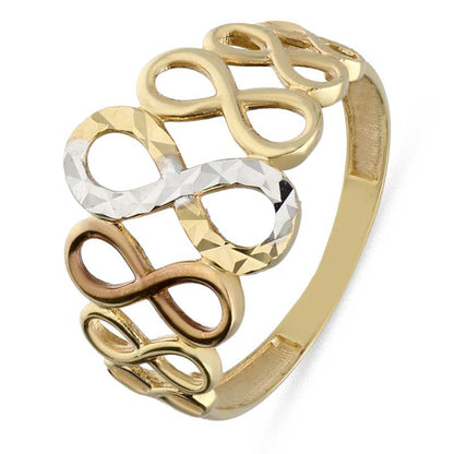 Gold Infinity Shaped Ring 18KT - FKJRN18KU2024