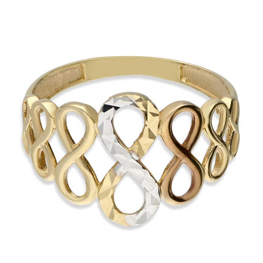 Gold Infinity Shaped Ring 18KT - FKJRN18KU2024