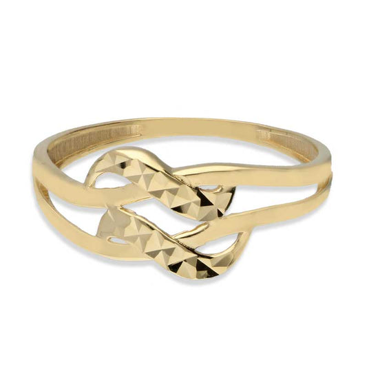 Gold Spiral Shaped Ring 18KT - FKJRN18KU2025