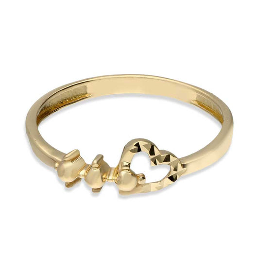 Gold Heart Shaped Ring 18KT - FKJRN18KU2026