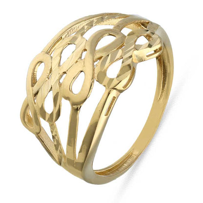 Gold Infinity Shaped Ring 18KT - FKJRN18KU2028