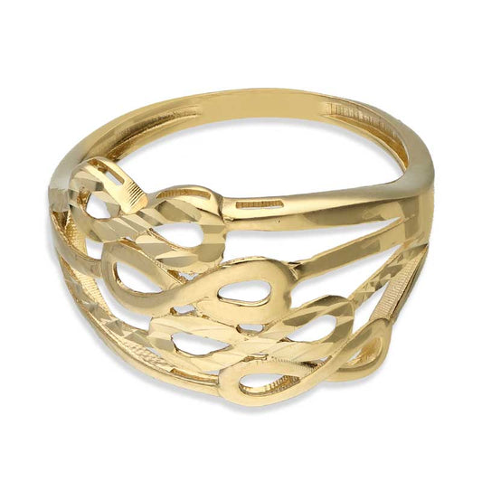 Gold Infinity Shaped Ring 18KT - FKJRN18KU2028