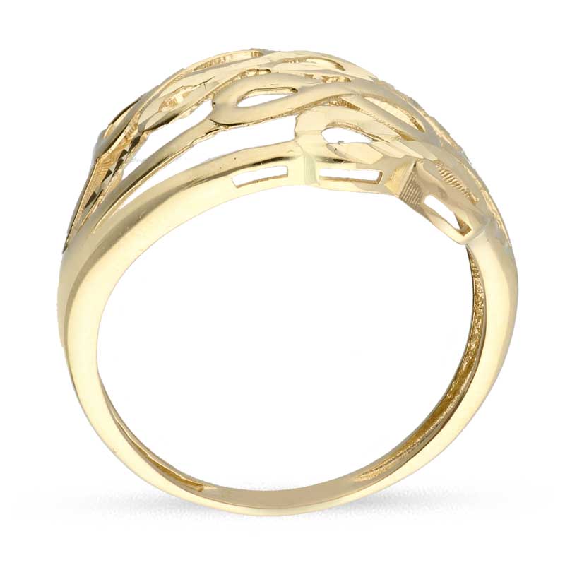 Gold Infinity Shaped Ring 18KT - FKJRN18KU2028