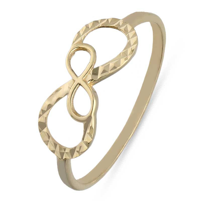 Gold Dual Infinity Shaped Ring 18KT - FKJRN18KU2020