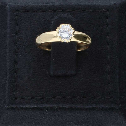 Gold Solitaire Ring 18KT - FKJRN18KU2031