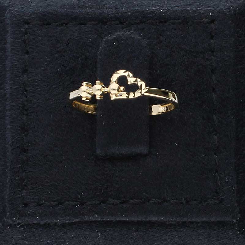 Gold Heart Shaped Ring 18KT - FKJRN18KU2026
