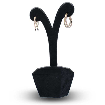 Dual Tone Gold Clip Earrings 18KT - FKJERN18KU3097