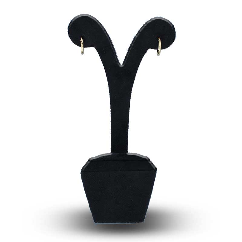 Gold Clip on Hoop Earrings 18KT - FKJERN18KU3085