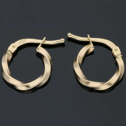 Gold Clip on Hoop Earrings 18KT - FKJERN18KU3085